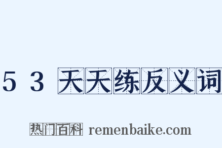 53天天练反义词是什么意思的图片